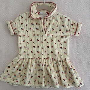 Minnow Swim Size 1 Cherry Terry Dress — worn once in summer 2025/ S25 collection